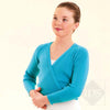 Long sleeved cross over cardigan marine blue