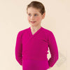 Long sleeved cross over cardigan mulberry