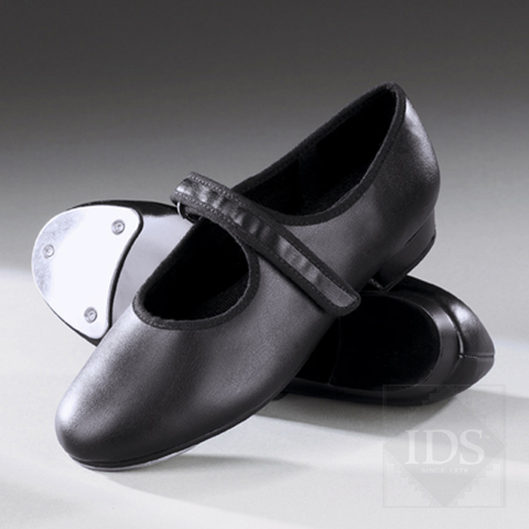 Black velcro fastening tap shoes