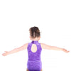 High neck "Suzie" velvet leotard dark purple