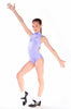 High neck "Suzie" velvet leotard light purple