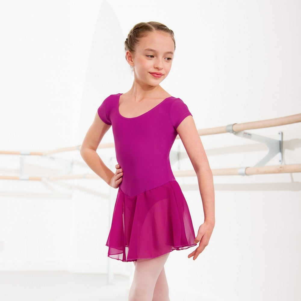 Magenta Milly leotard with voile skirt